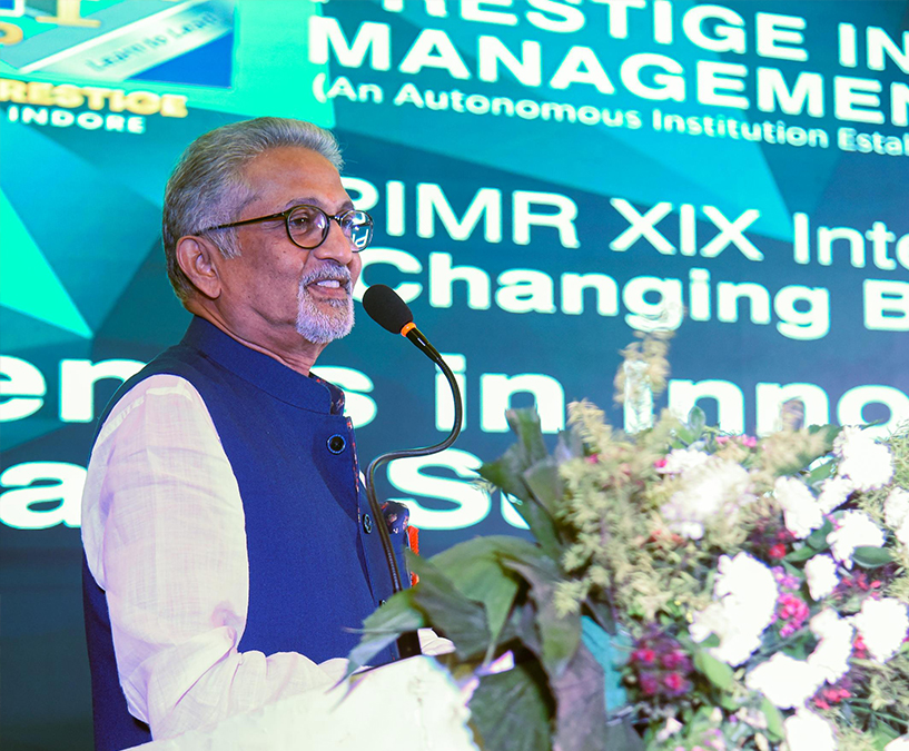 Mr. B S Nagesh addressing the gathering during International Conference' 2024